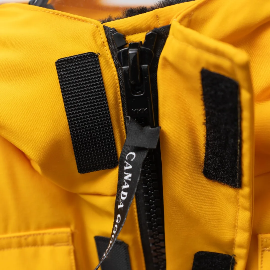 P660 CANADA GOOSE丨Canada Goose C08 children's clothing, children's hooded down jacket Color: Yellow Size: 110-160